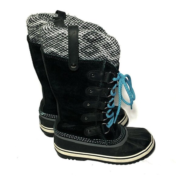 Sorel Joan Of Arctic Knit Waterproof Snow Boots Women Size 6.5 - Picture 2 of 9